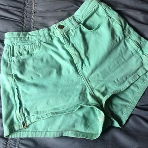 High waisted AA mint shorts