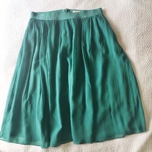 JCREW Turquoise High Waisted Midi Skirt