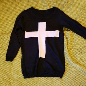 Black Cross Sweater