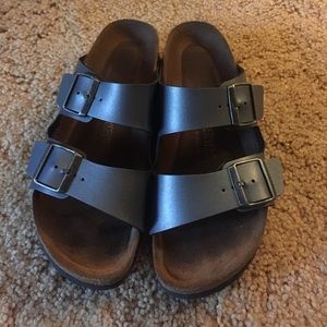 Birkenstock metallic slides