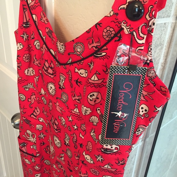 Red pinup wiggle dress