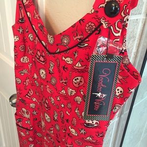 Red pinup wiggle dress