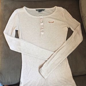 Armani exchange long sleeve shimmer shirt