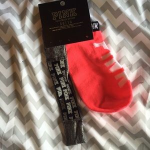 PINK socks and headband