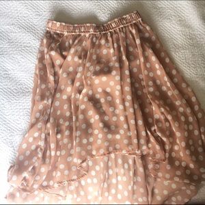 POLKA DOT High Low Skirt