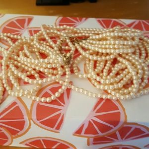 5 Strand Faux Pearl Necklace