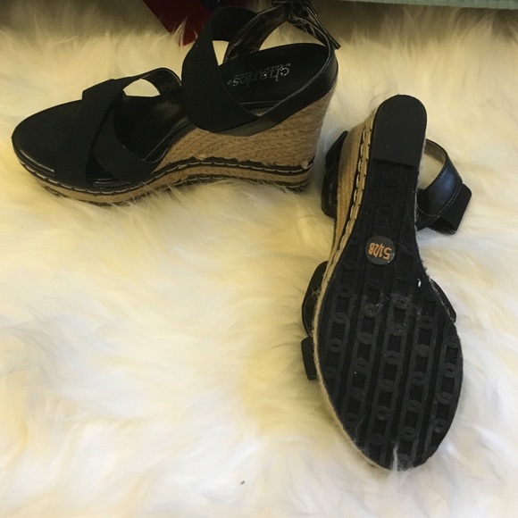 Black espadrille wedges - Picture 3 of 3