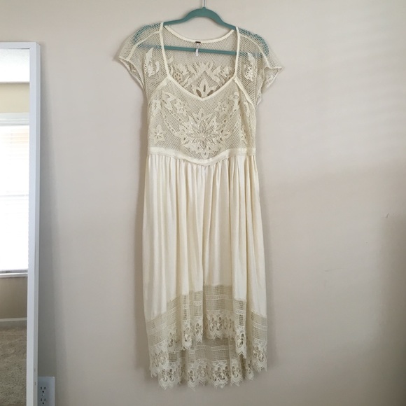 Cream Oversized Embellished Dress