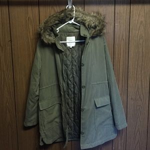 Green Jacket w/ Fur Hood