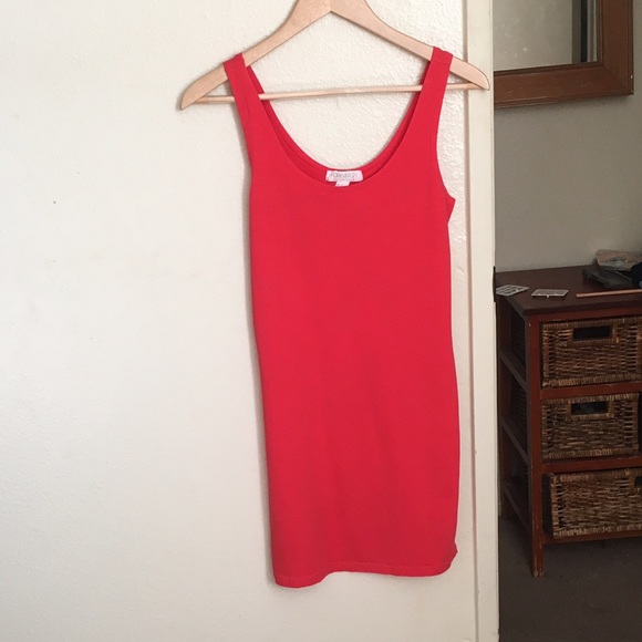 Tomato red dress