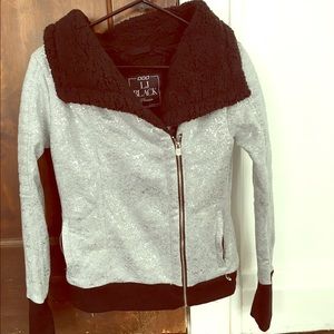 Lorna Jane Black Shimmer Aviator Jacket