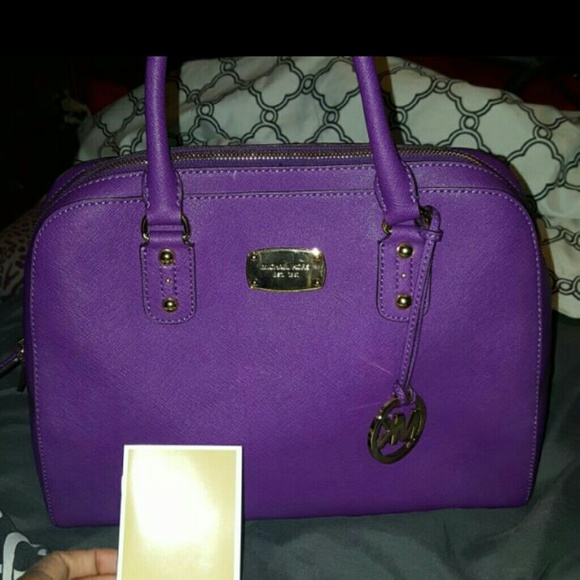 SOLD::Michael kors violet satchel
