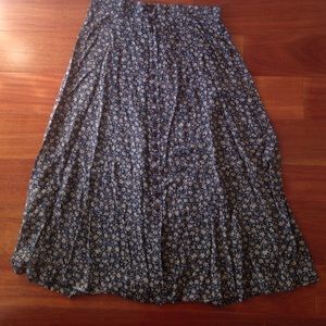 Vintage Flower Maxi Skirt