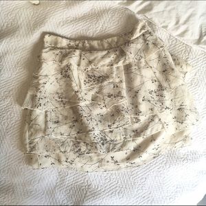 Ruffled Floral Mini Skirt