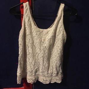 White lace tank top