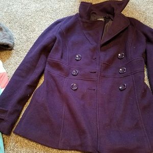 Purple pea coat.