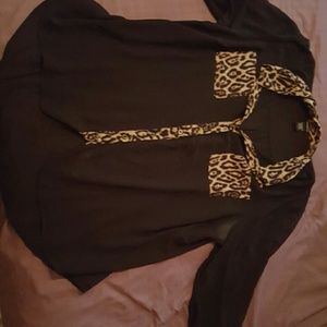 Torrid sheer Cheetah print top