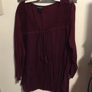 Purple top with tassels