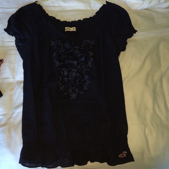 Navy Hollister Blouse