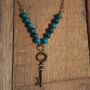 Skeleton key necklace