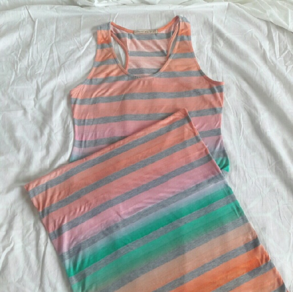 Pastels maxi tank dress