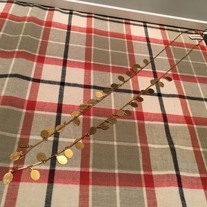 J. Crew gold mirror necklace NWT