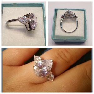 3.5 ct. White Sapphire Engagement Ring💎