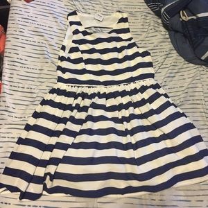 Blue and white stripped dress
