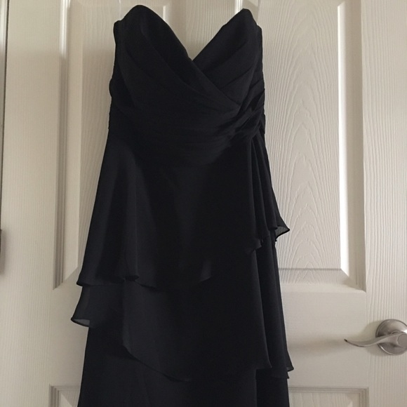 Black strapless dress