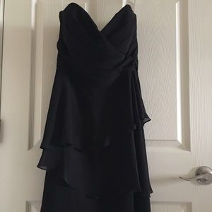 Black strapless dress