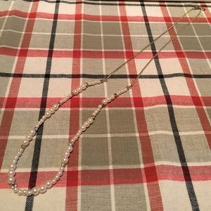 J. Crew pearls and sparkles dainty necklace