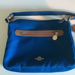 Blue coach cross body