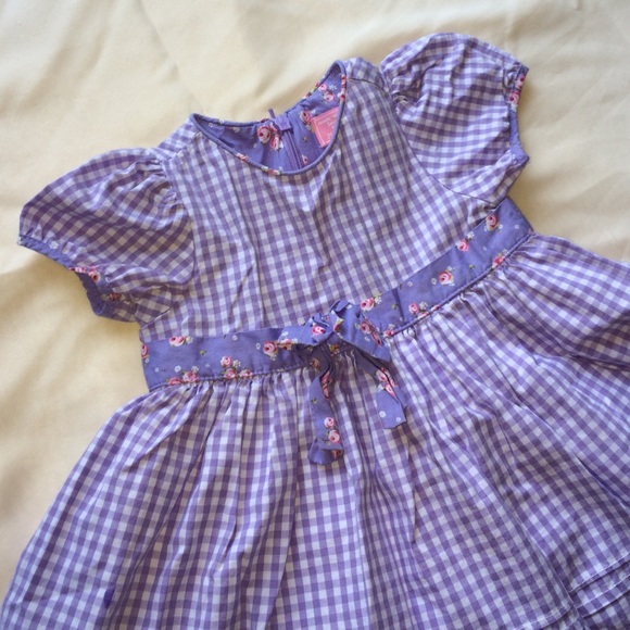 Purple flower print dress