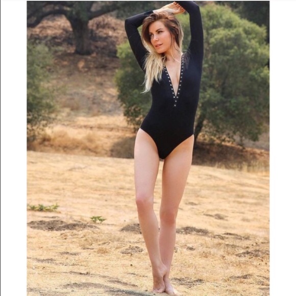 Black Button Down Long Sleeve Bodysuit - Picture 4 of 4