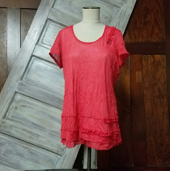 Pink Ruffle Top