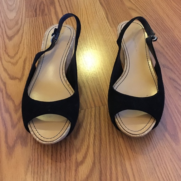 Via Spiga black suede sandals