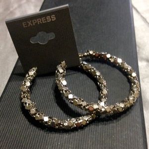 Brand new Limited silver hoop earrings