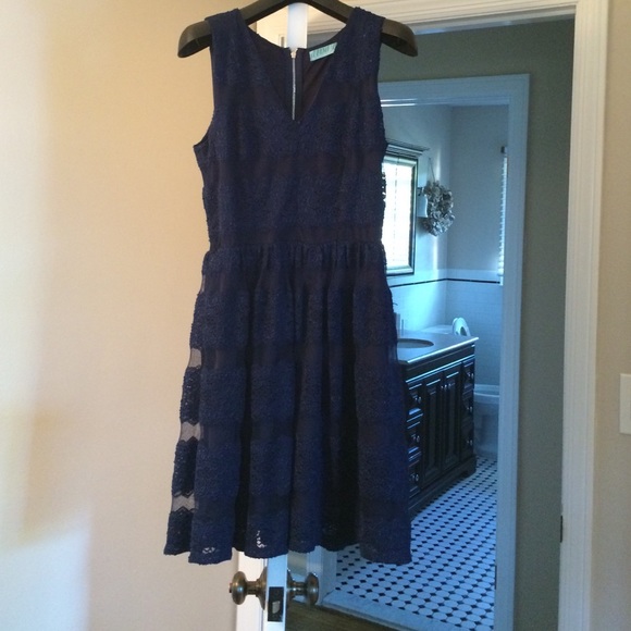 Navy blue lace dress