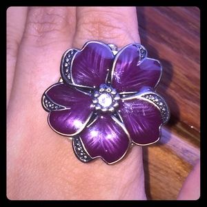 Flower watch ring