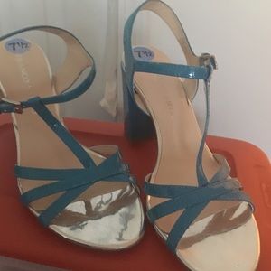 Teal and Silver Shoes