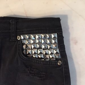 High waisted black shorts