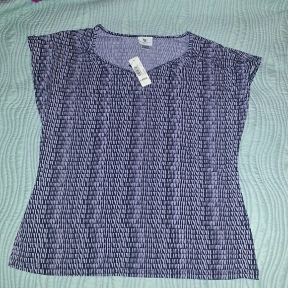 Cap Sleeved Crock Print Blouse