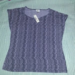 Cap Sleeved Crock Print Blouse