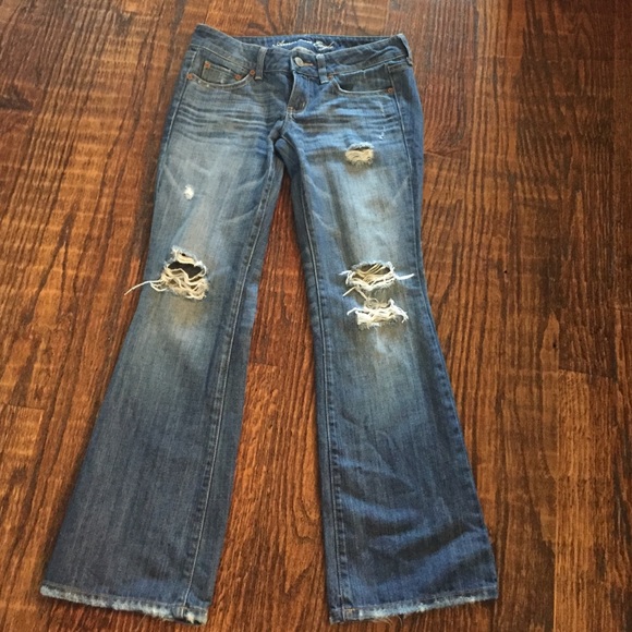 American Eagle Outfitters Denim - American Eagle wide leg distressed jeans