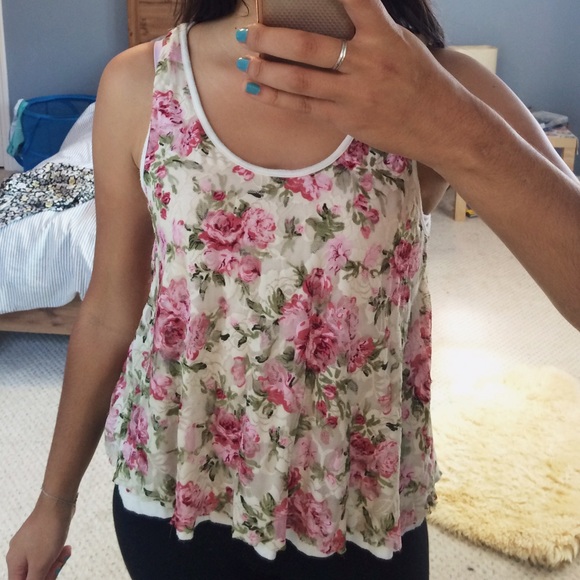 Rose Lace Miss Chievous Tank Top - Picture 1 of 3
