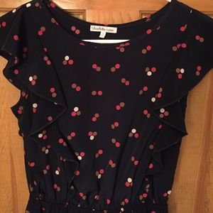 Charolette Russe blue dress with polka dots