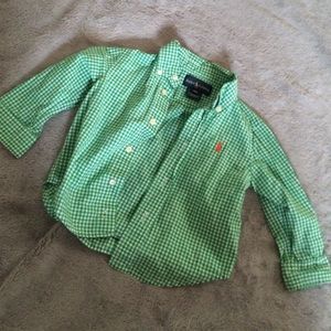 Ralph Lauren gingham button down shirt.