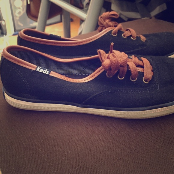 Blue and brown Keds