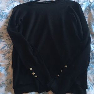 Zara essential black knit sweater