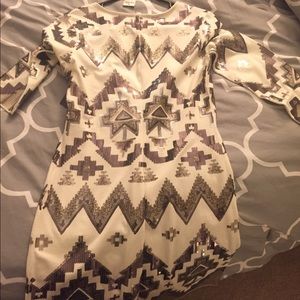 Brand new Express Aztec sequin dress SM